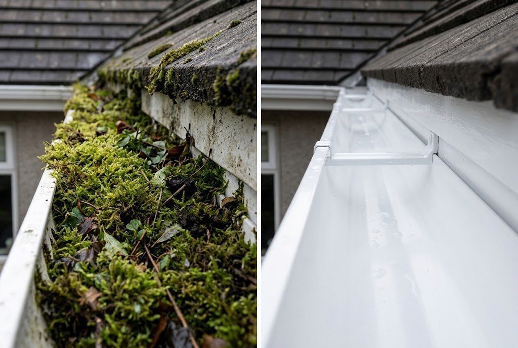 Gutter Cleaning: before and after